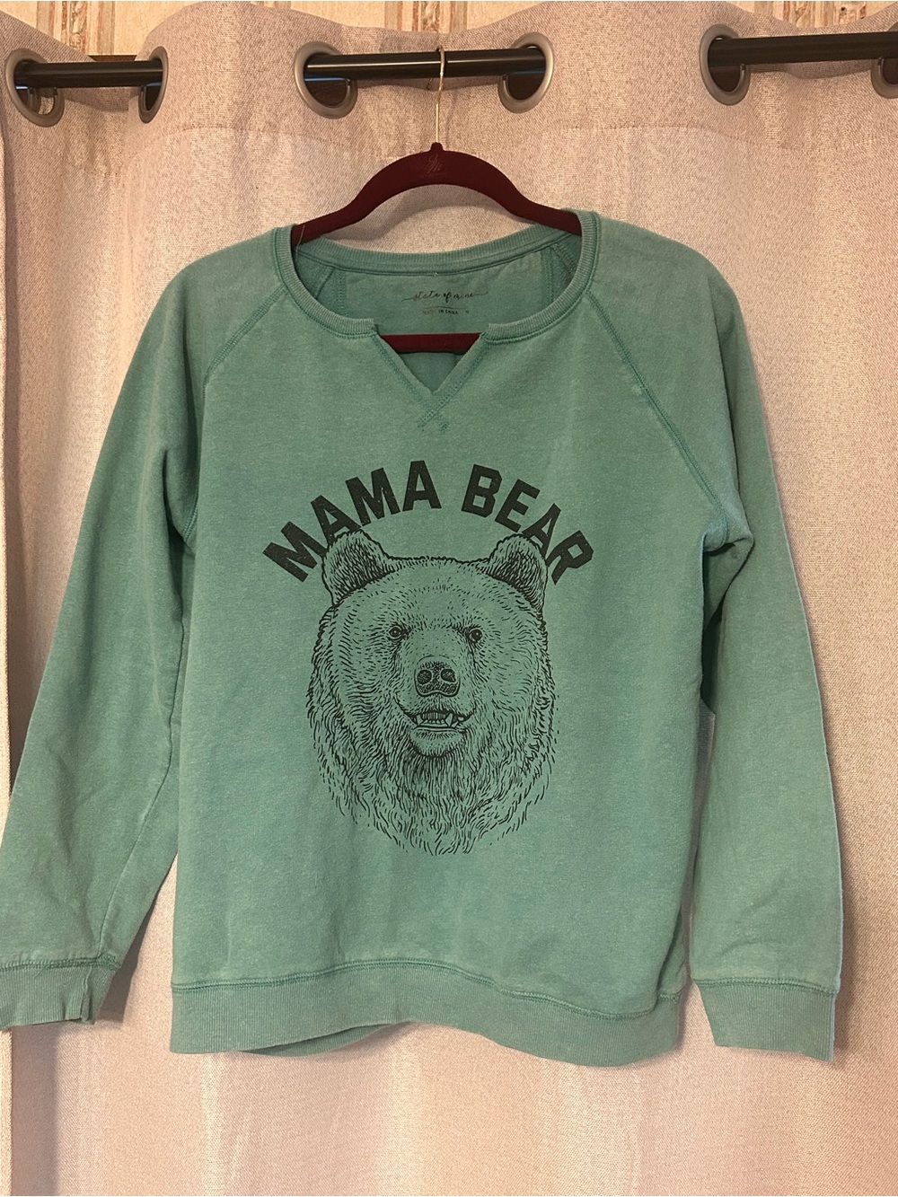 State of Mind Mama Bear Graphic Sweatshirt - Green Medium